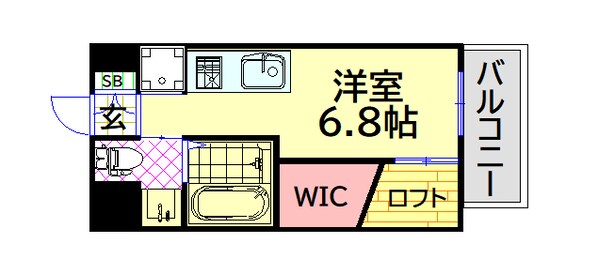 コーラルポワント難波WESTの物件間取画像